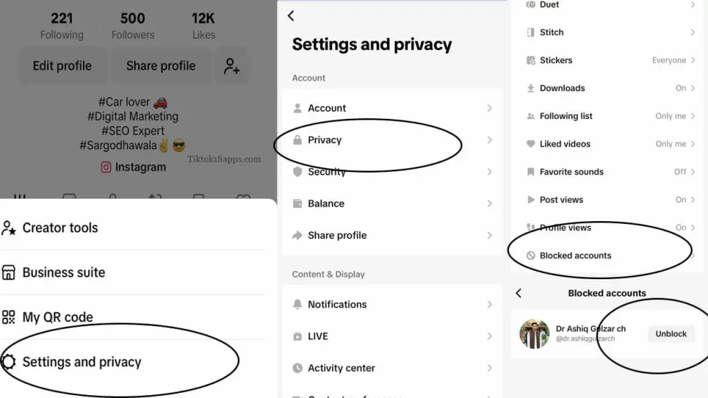 How to Find Your Blocked List on TikTok